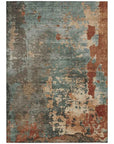 LOOMLAN Rugs Elon Blue Washable Indoor-Outdoor Rug