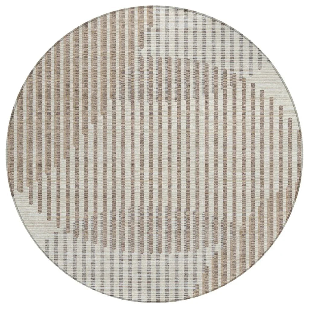 LOOMLAN Rugs Elowen Beige Washable Indoor-Outdoor Rug