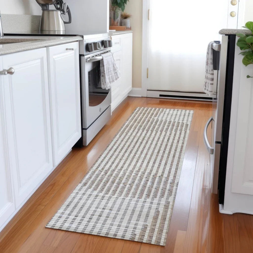 LOOMLAN Rugs Elowen Beige Washable Indoor-Outdoor Rug