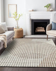 LOOMLAN Rugs Elowen Beige Washable Indoor-Outdoor Rug