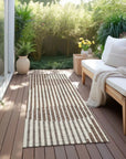 LOOMLAN Rugs Elowen Brown Washable Indoor-Outdoor Rug