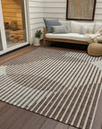 LOOMLAN Rugs Elowen Brown Washable Indoor-Outdoor Rug