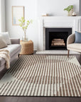 LOOMLAN Rugs Elowen Brown Washable Indoor-Outdoor Rug
