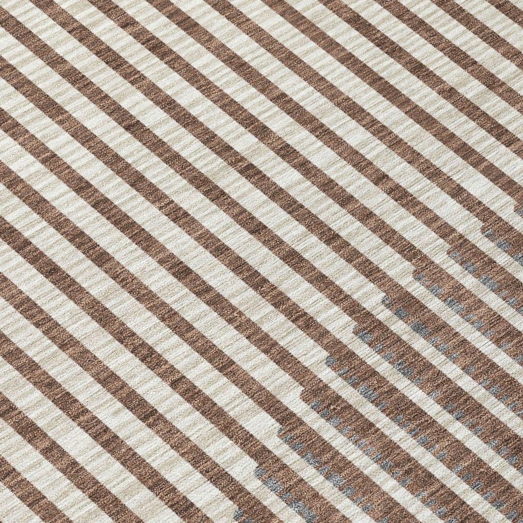 LOOMLAN Rugs Elowen Brown Washable Indoor-Outdoor Rug