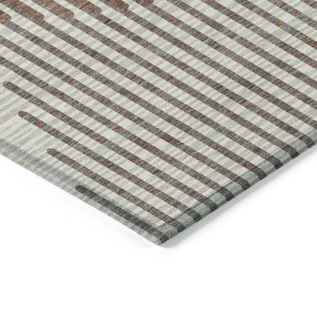 LOOMLAN Rugs Elowen Brown Washable Indoor-Outdoor Rug