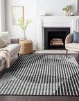 LOOMLAN Rugs Elowen Gray Washable Indoor-Outdoor Rug