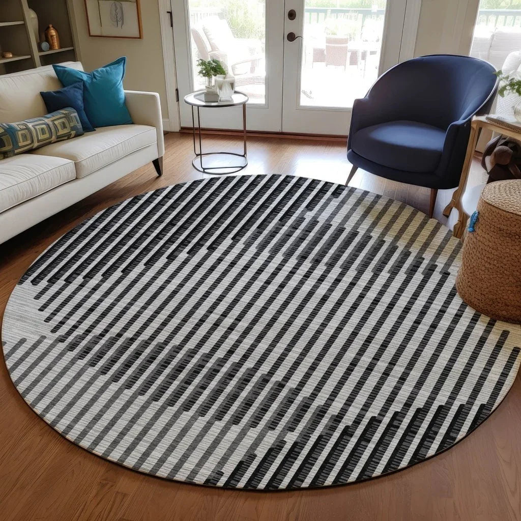 LOOMLAN Rugs Elowen Gray Washable Indoor-Outdoor Rug