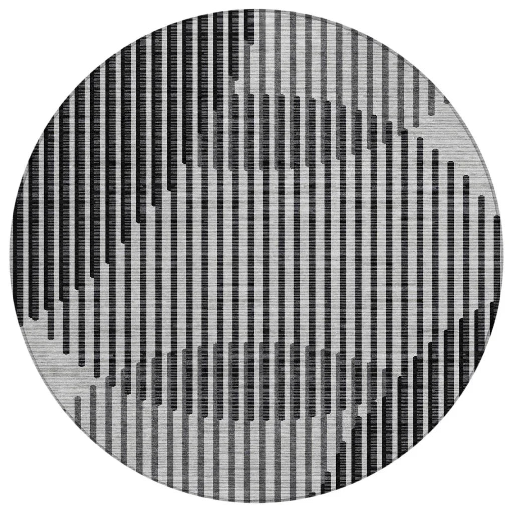 LOOMLAN Rugs Elowen Gray Washable Indoor-Outdoor Rug