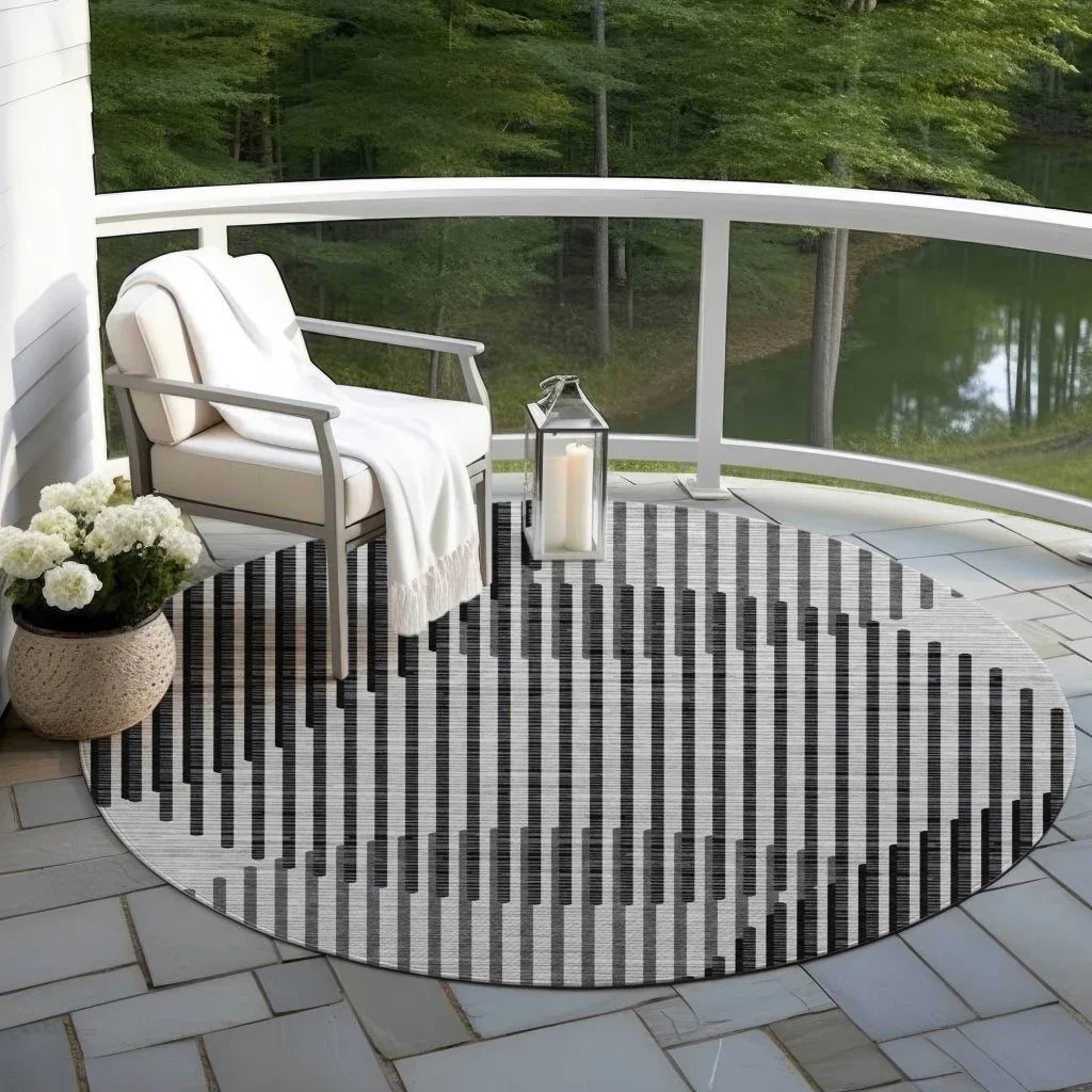 LOOMLAN Rugs Elowen Gray Washable Indoor-Outdoor Rug