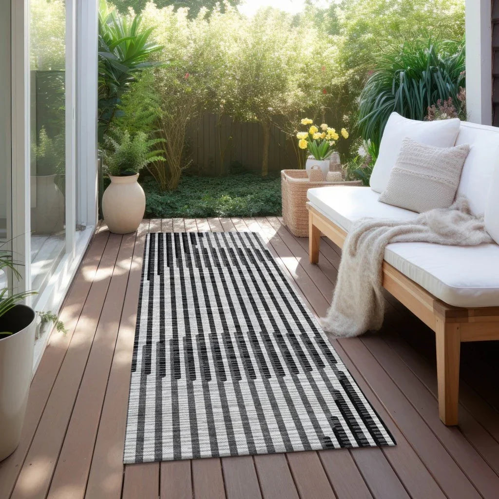 LOOMLAN Rugs Elowen Gray Washable Indoor-Outdoor Rug