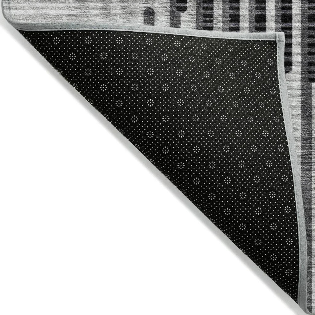 LOOMLAN Rugs Elowen Gray Washable Indoor-Outdoor Rug