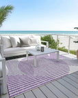 LOOMLAN Rugs Elowen Purple Washable Indoor-Outdoor Rug