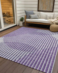 LOOMLAN Rugs Elowen Purple Washable Indoor-Outdoor Rug