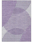 LOOMLAN Rugs Elowen Purple Washable Indoor-Outdoor Rug
