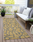 LOOMLAN Rugs Elowira Gold Washable Indoor-Outdoor Rug