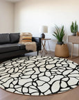 LOOMLAN Rugs Elowira Ivory Washable Indoor-Outdoor Rug
