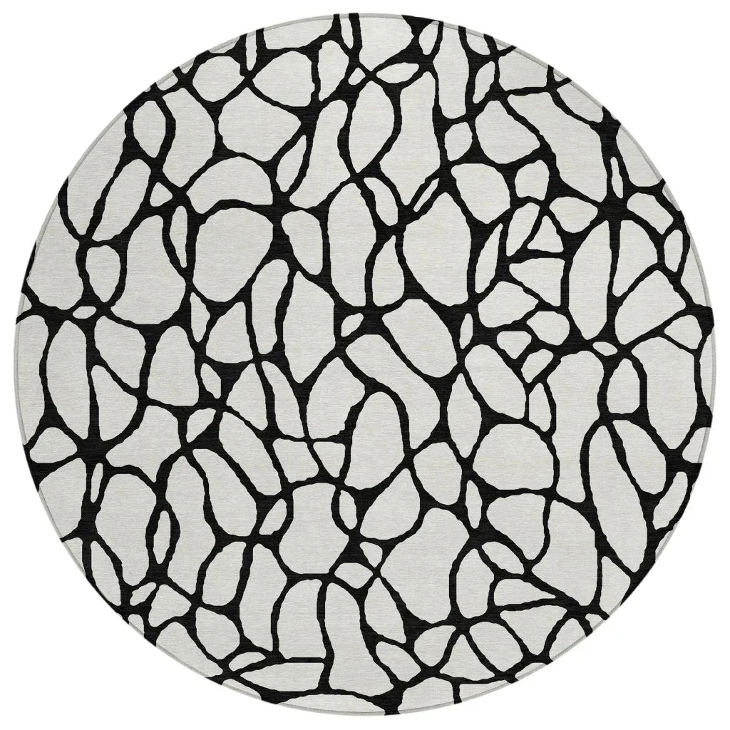 LOOMLAN Rugs Elowira Ivory Washable Indoor-Outdoor Rug