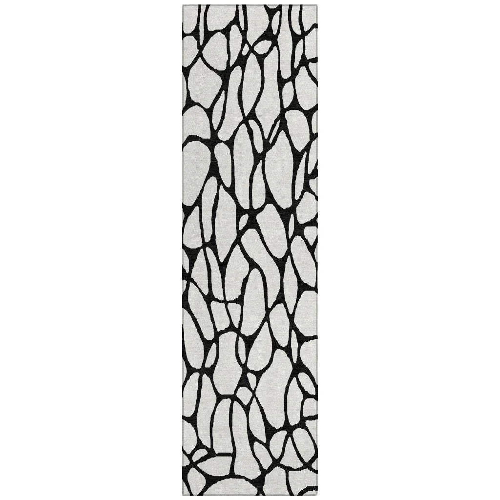 LOOMLAN Rugs Elowira Ivory Washable Indoor-Outdoor Rug