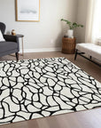 LOOMLAN Rugs Elowira Ivory Washable Indoor-Outdoor Rug