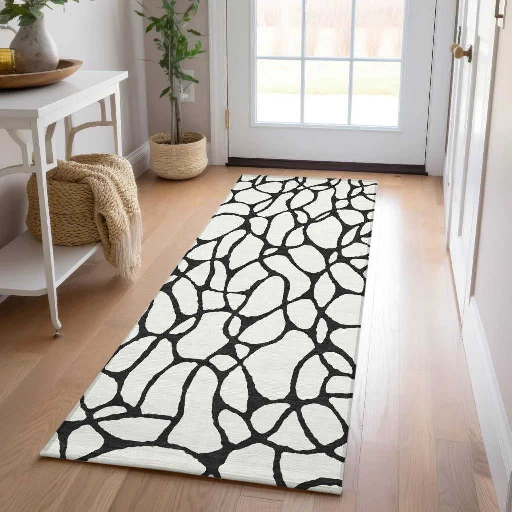 LOOMLAN Rugs Elowira Ivory Washable Indoor-Outdoor Rug