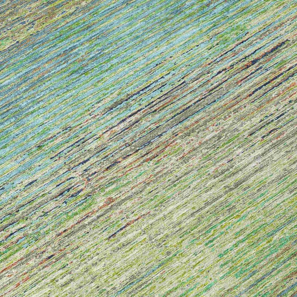 LOOMLAN Rugs Elu Green Washable Indoor-Outdoor Rug