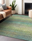 LOOMLAN Rugs Elu Green Washable Indoor-Outdoor Rug
