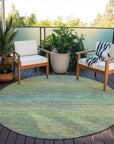 LOOMLAN Rugs Elu Green Washable Indoor-Outdoor Rug