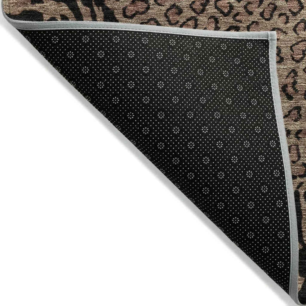 LOOMLAN Rugs Elyvia Brown Washable Indoor-Outdoor Rug