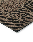 LOOMLAN Rugs Elyvia Brown Washable Indoor-Outdoor Rug