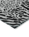 LOOMLAN Rugs Elyvia Gray Washable Indoor-Outdoor Rug