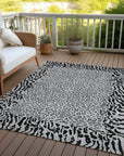 LOOMLAN Rugs Elyvia Gray Washable Indoor-Outdoor Rug