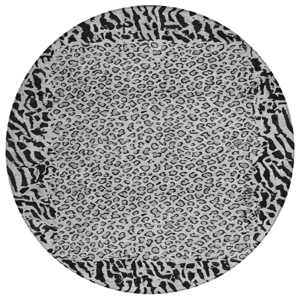 LOOMLAN Rugs Elyvia Gray Washable Indoor-Outdoor Rug