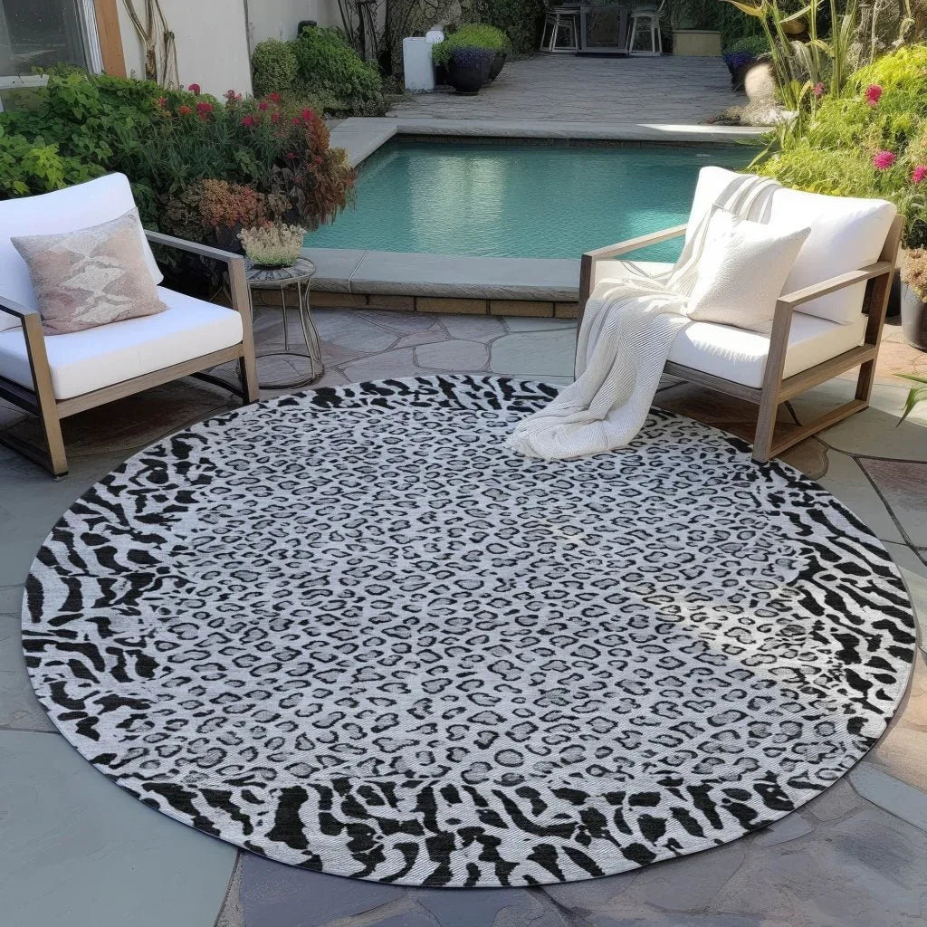 LOOMLAN Rugs Elyvia Gray Washable Indoor-Outdoor Rug