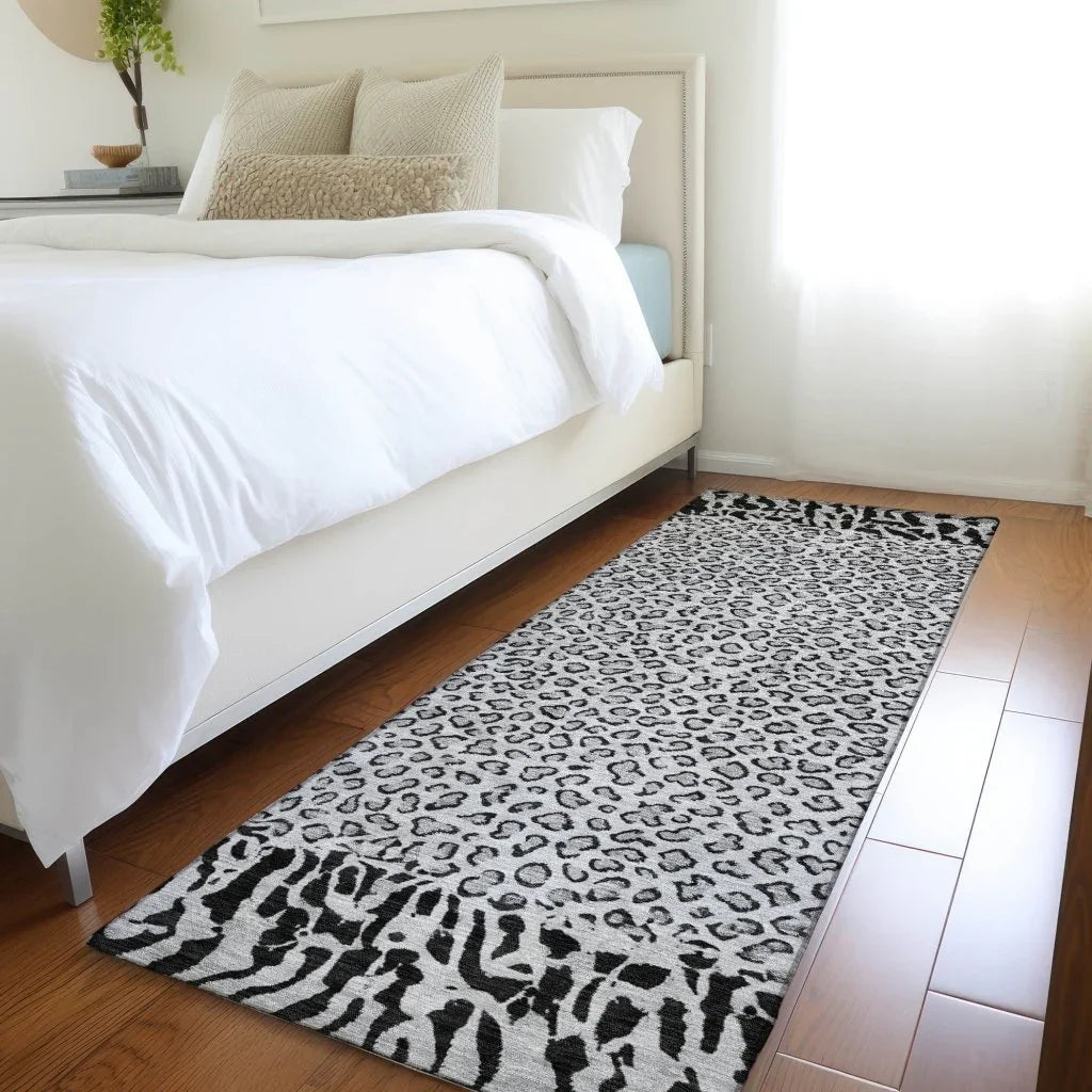 LOOMLAN Rugs Elyvia Gray Washable Indoor-Outdoor Rug