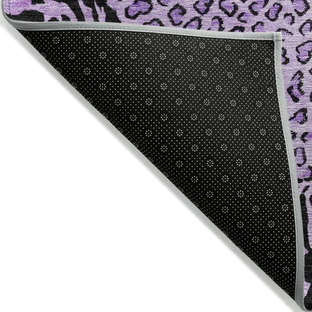 LOOMLAN Rugs Elyvia Purple Washable Indoor-Outdoor Rug