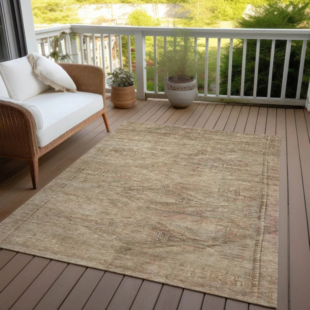 LOOMLAN Rugs Emalisse Beige Washable Indoor-Outdoor Rug