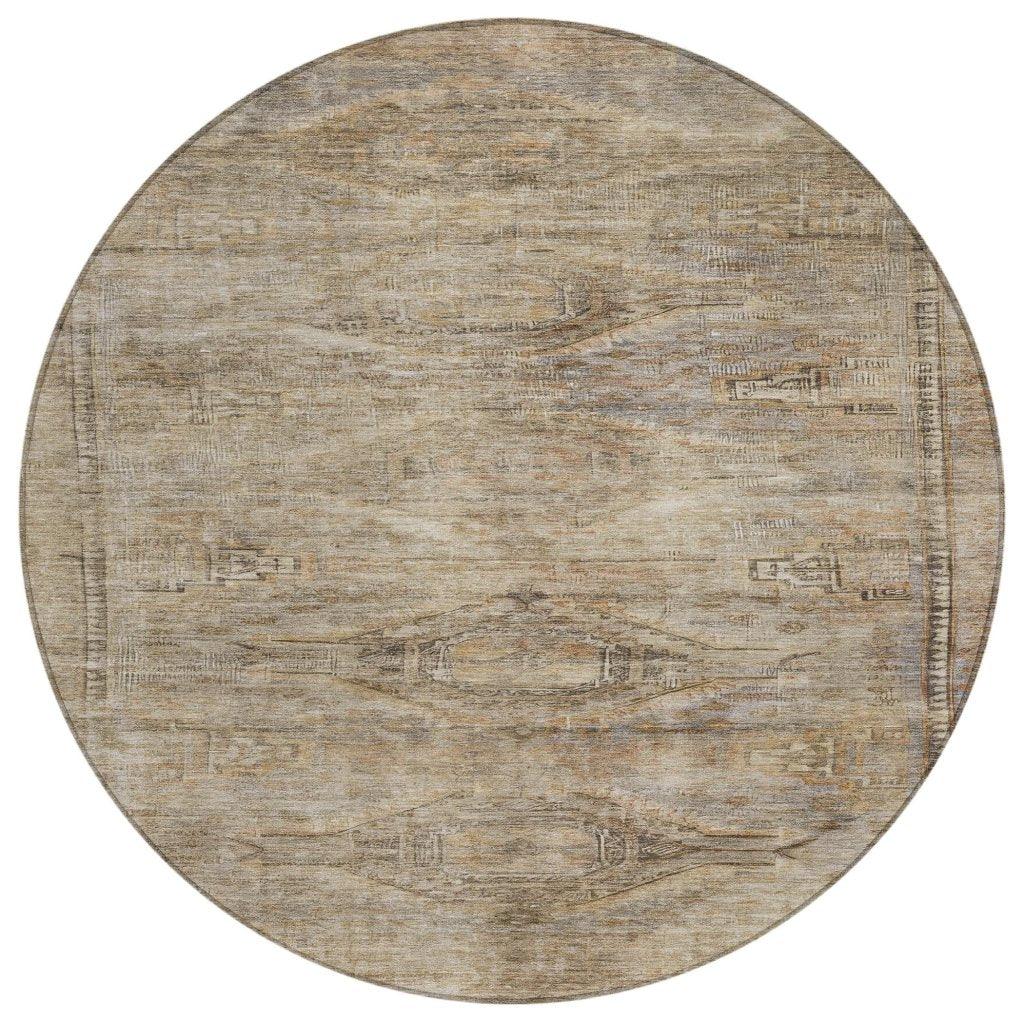 LOOMLAN Rugs Emalisse Brown Washable Indoor-Outdoor Rug