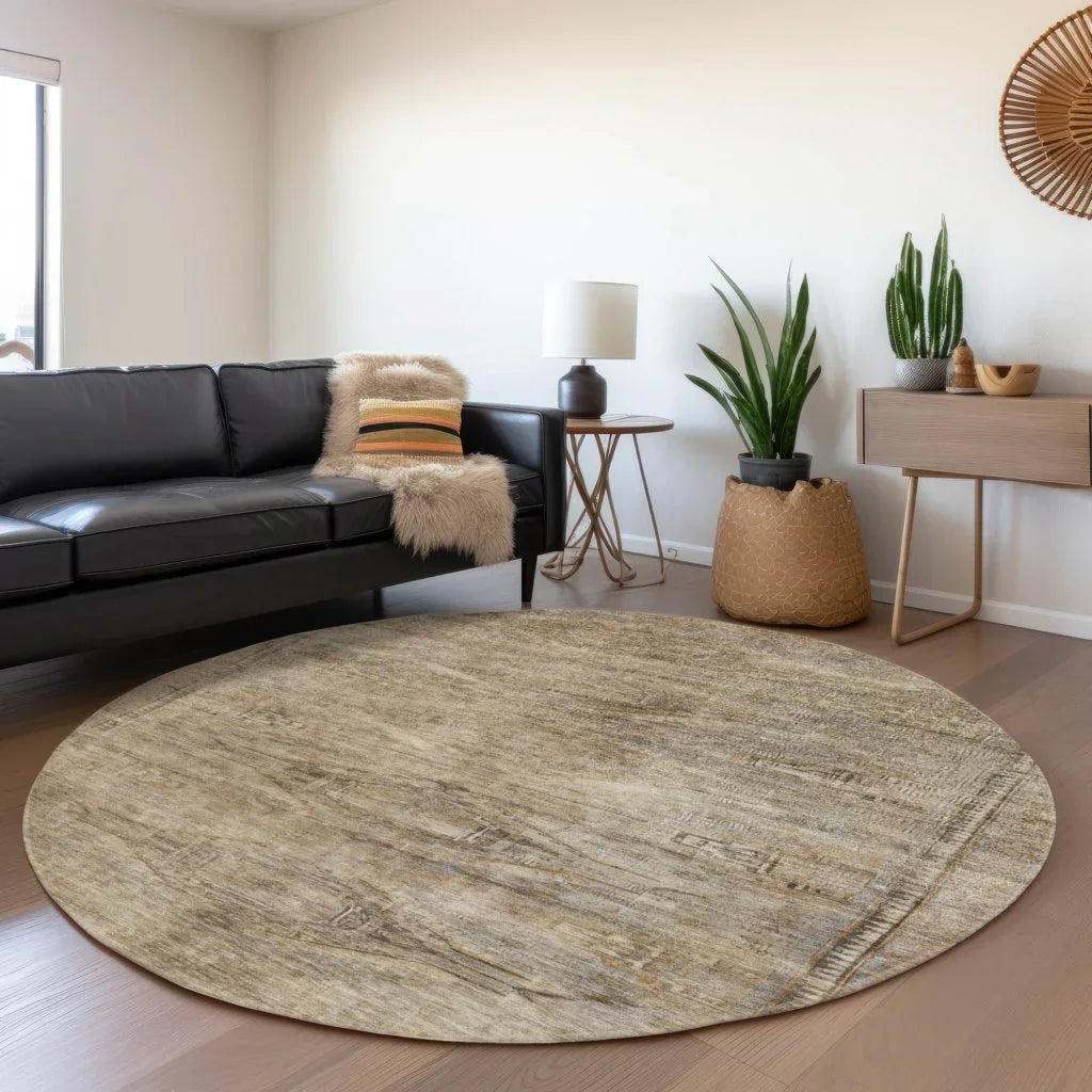 LOOMLAN Rugs Emalisse Brown Washable Indoor-Outdoor Rug