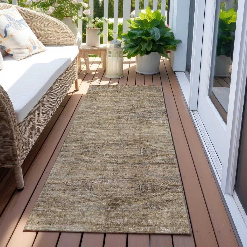 LOOMLAN Rugs Emalisse Brown Washable Indoor-Outdoor Rug