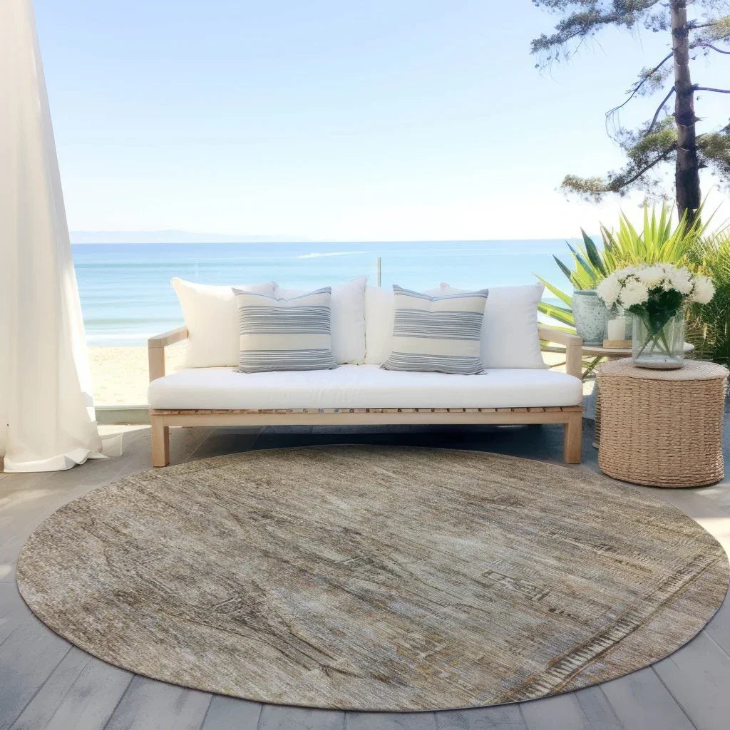 LOOMLAN Rugs Emalisse Brown Washable Indoor-Outdoor Rug