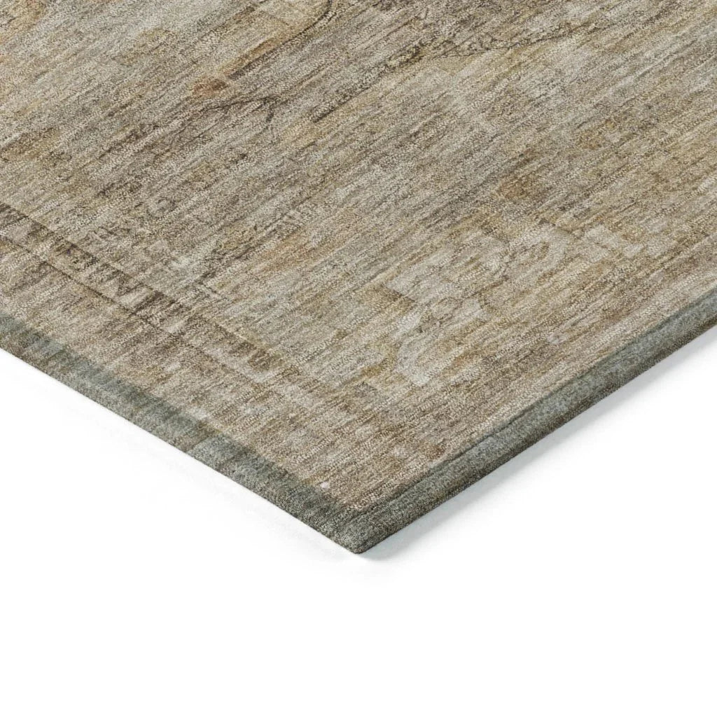 LOOMLAN Rugs Emalisse Brown Washable Indoor-Outdoor Rug