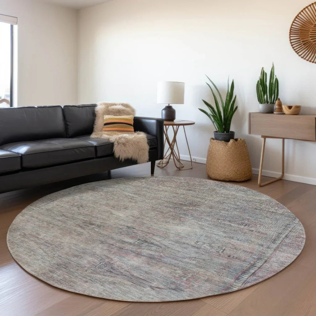 LOOMLAN Rugs Emalisse Gray Washable Indoor-Outdoor Rug