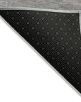 LOOMLAN Rugs Emalisse Gray Washable Indoor-Outdoor Rug