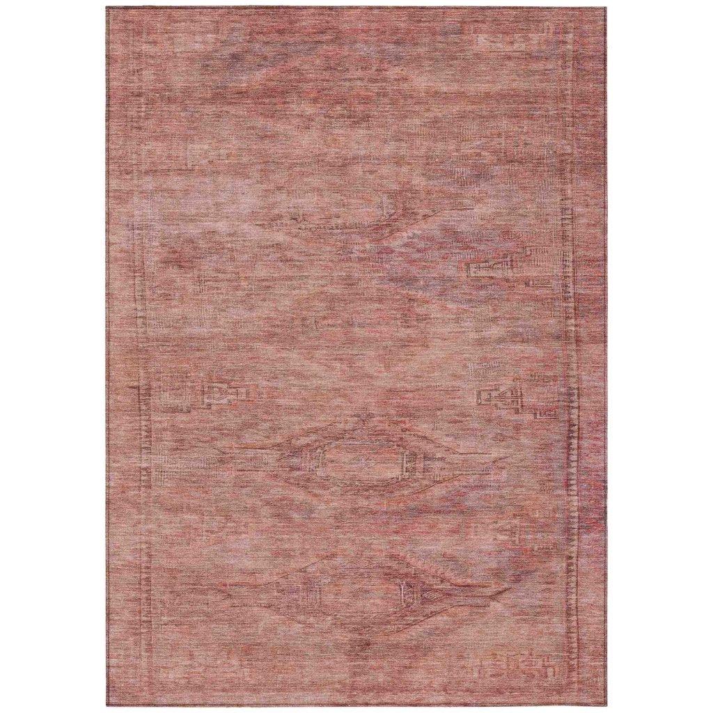 LOOMLAN Rugs Emalisse Orange Washable Indoor-Outdoor Rug