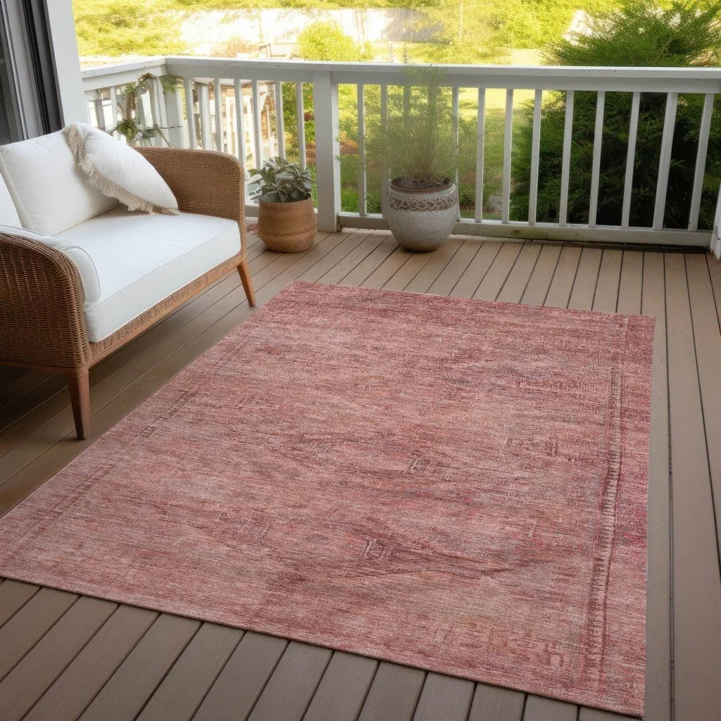 LOOMLAN Rugs Emalisse Orange Washable Indoor-Outdoor Rug
