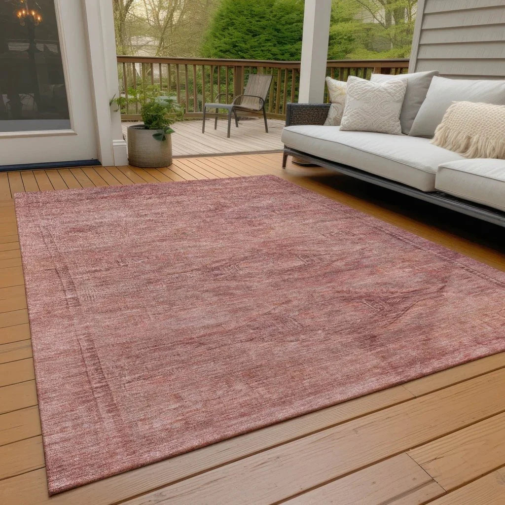 LOOMLAN Rugs Emalisse Orange Washable Indoor-Outdoor Rug