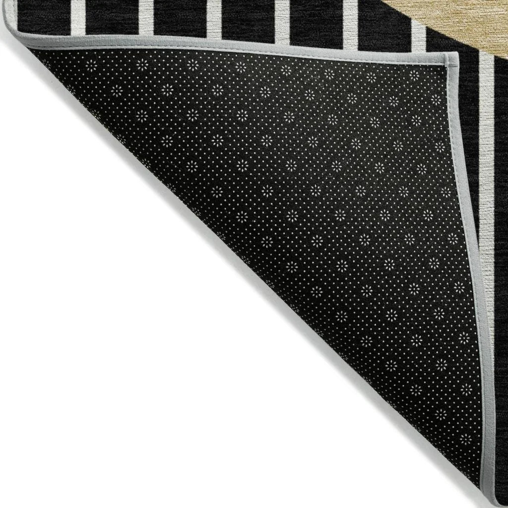 LOOMLAN Rugs Ember Black Washable Indoor-Outdoor Rug