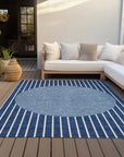 LOOMLAN Rugs Ember Blue Washable Indoor-Outdoor Rug