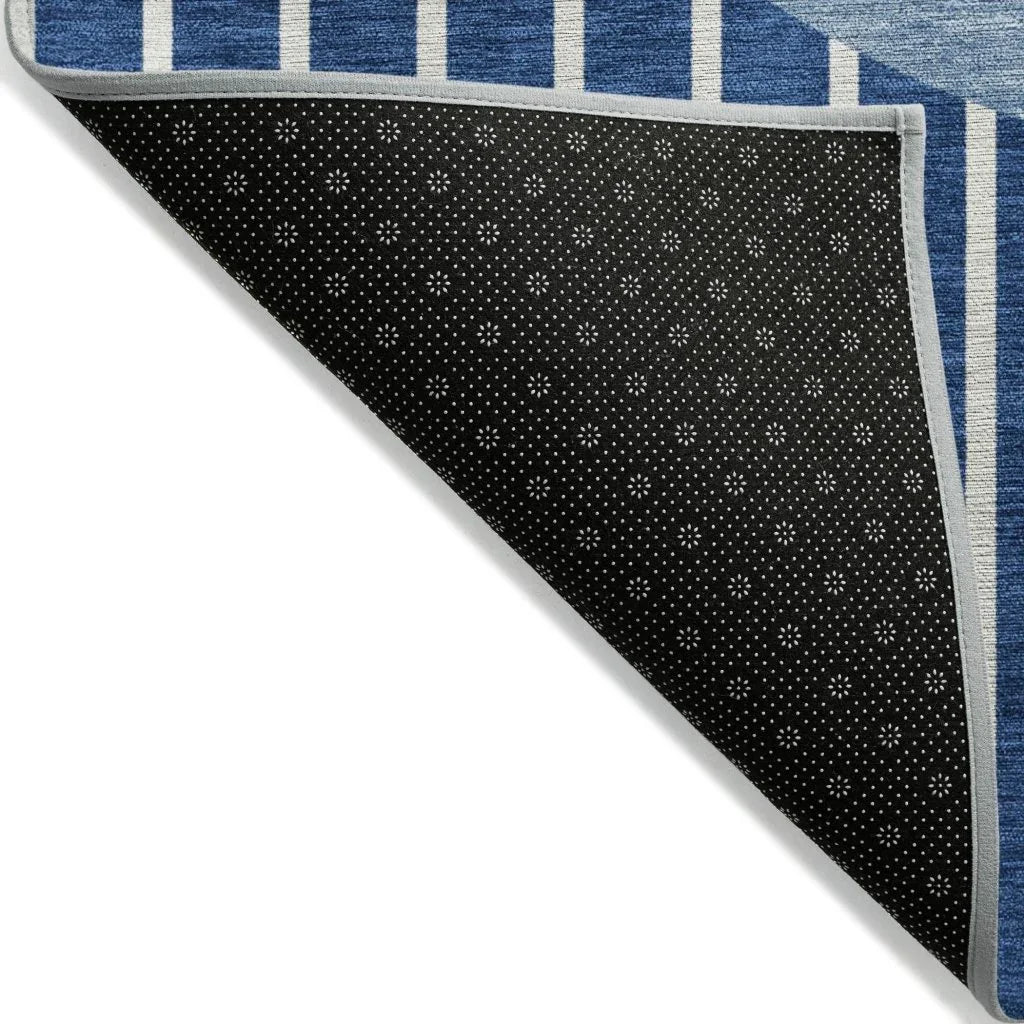 LOOMLAN Rugs Ember Blue Washable Indoor-Outdoor Rug