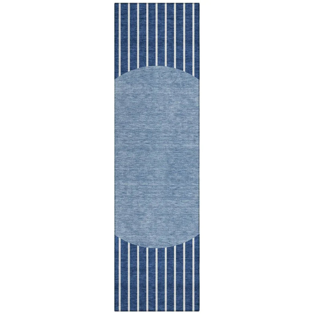 LOOMLAN Rugs Ember Blue Washable Indoor-Outdoor Rug